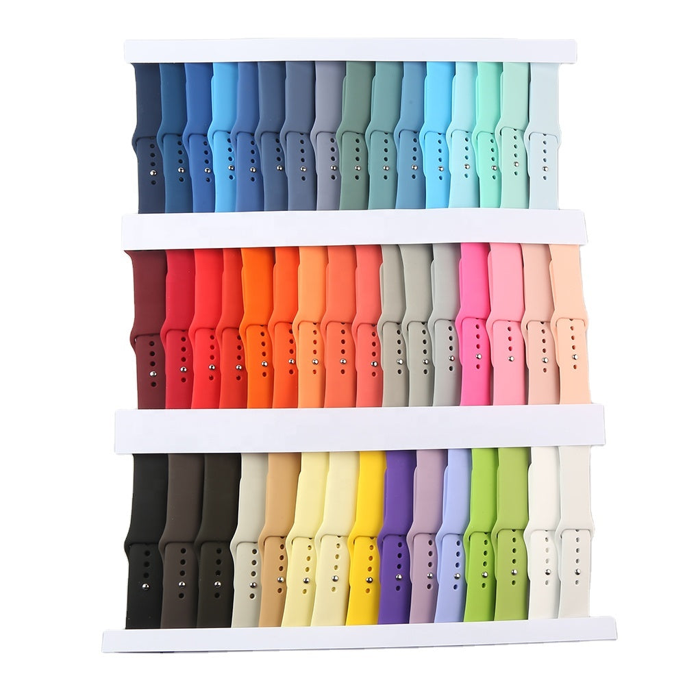 Blank Replacement Watch Band Series 6/5/SE/4/3/2/1/7 Sports 42mm/44mm Silicone Watch Band Strap Belt Sports Bands Engravable