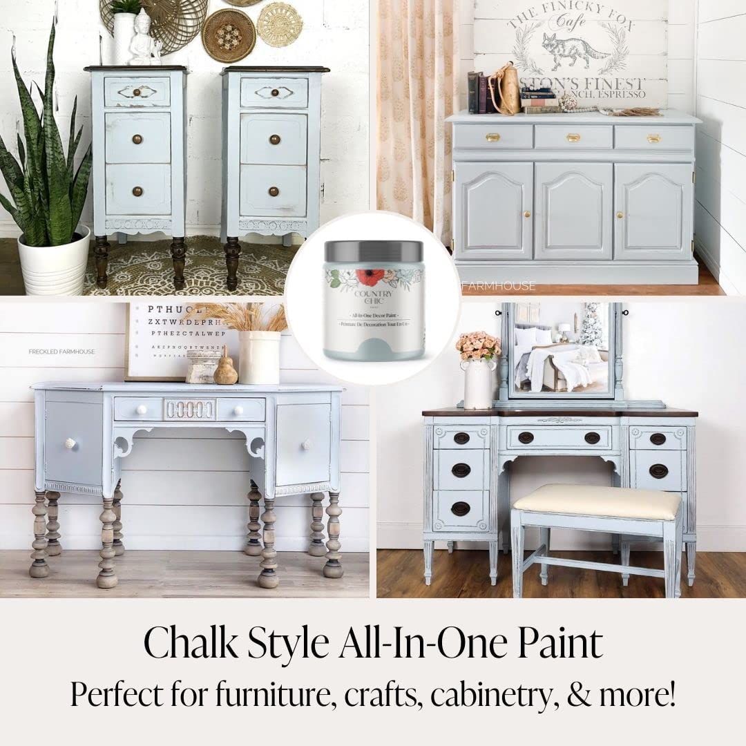 Chalk Style Paint - for Furniture, Home Decor, Crafts - Eco-Friendly - All-In-One - No Wax Needed (Pint (16 oz), Belle of The Ball)