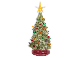 11" UNFINISHED Ceramic Christmas Tree Kit