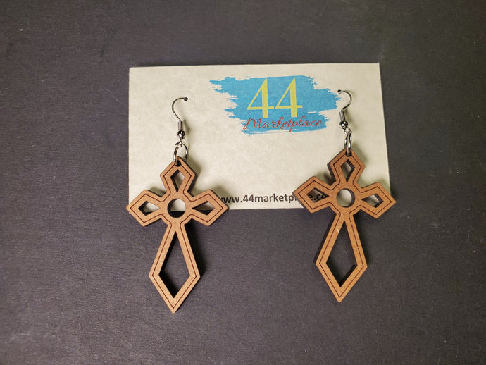 Small Cross Earrings